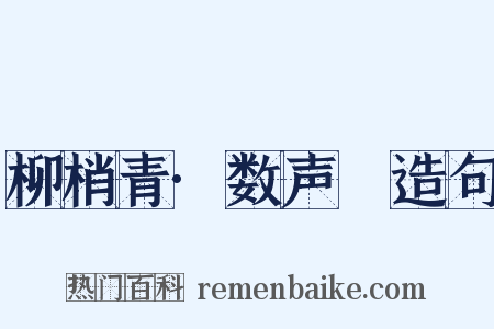 柳梢青·数声鶗造句是什么意思的图片